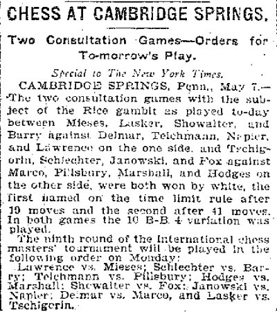 NY Times May 8, 1904