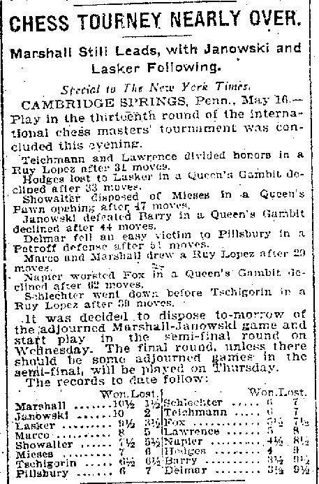 NY Times May 17, 1904