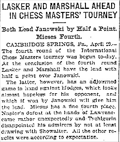 Post Standard April 30, 1904